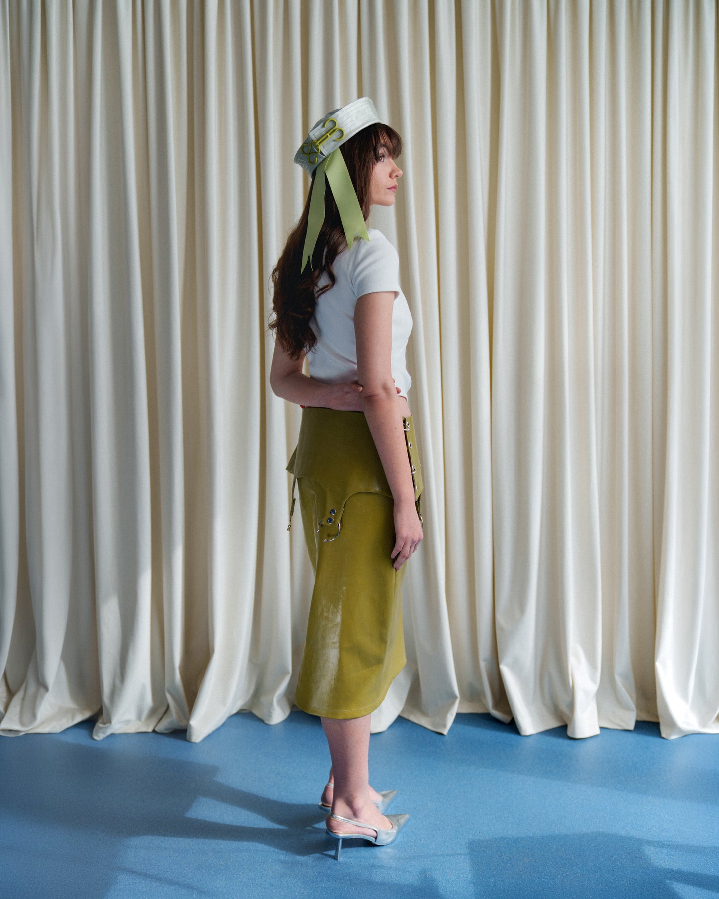 Olive Bull Ring Skirt
