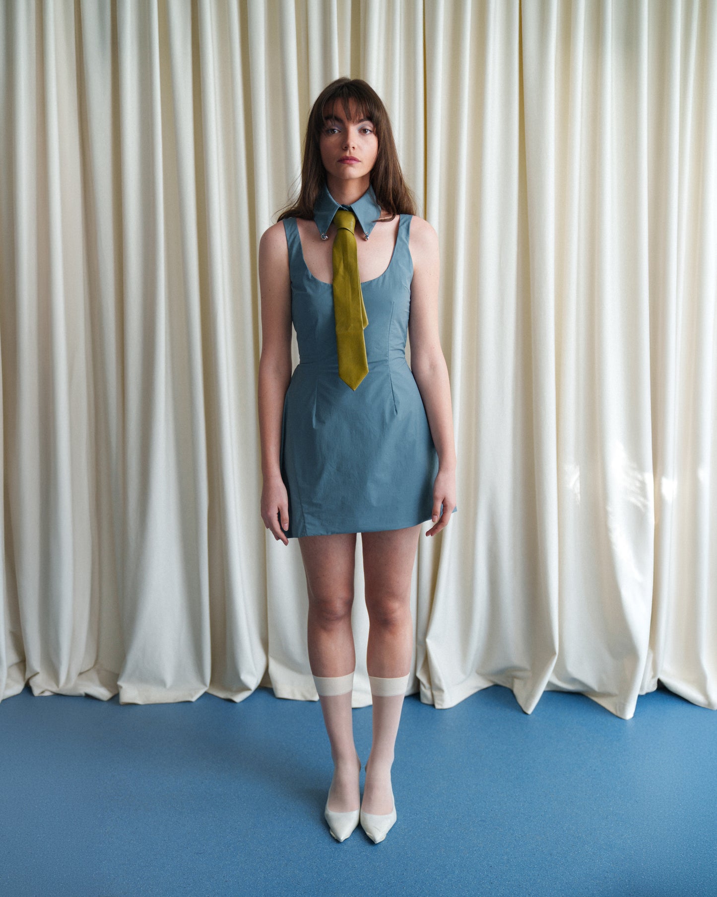 Collar Mini Dress