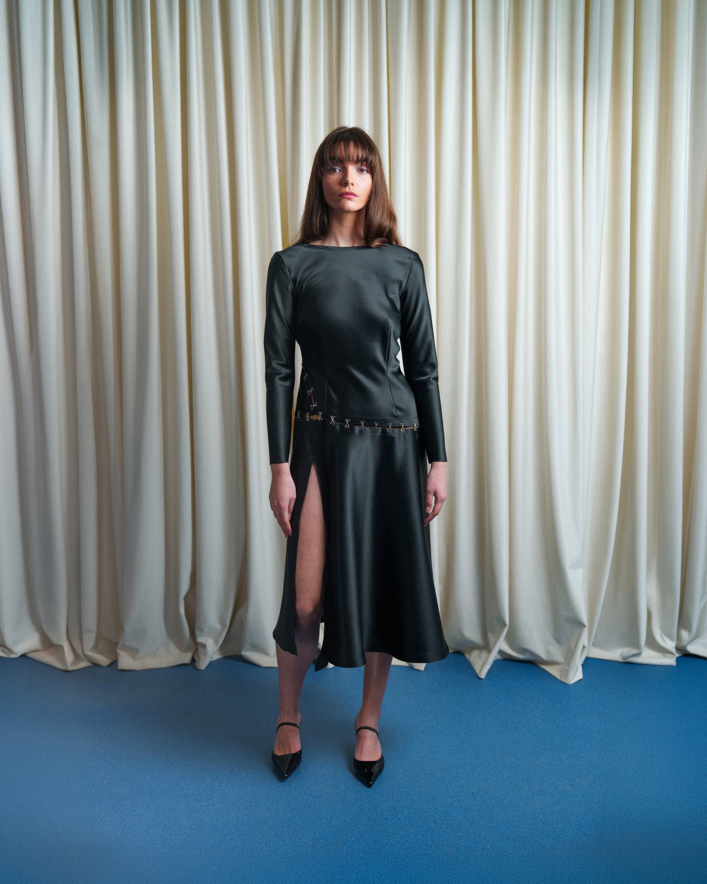 Hookline Satin Dress