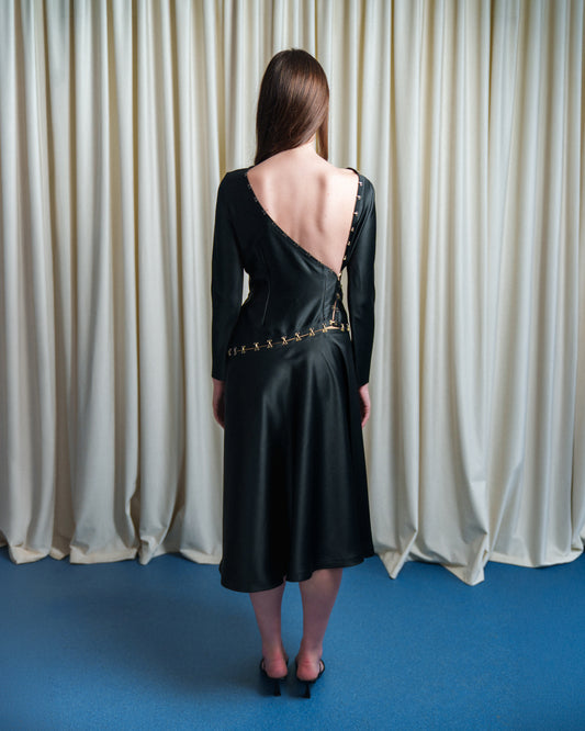 Hookline Satin Dress